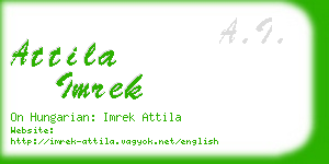 attila imrek business card